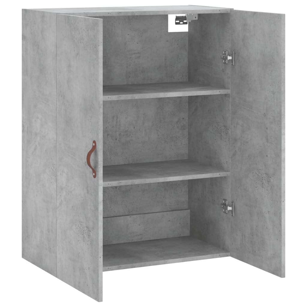 vidaXL Dulap cu montaj pe perete, gri beton, 69,5x34x90 cm