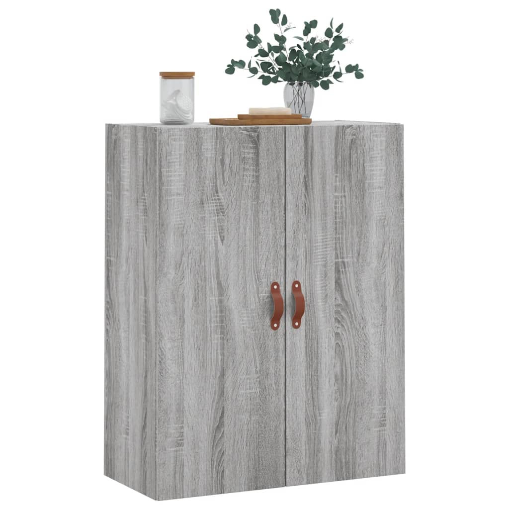 vidaXL Dulap montat pe perete, gri sonoma, 69,5x34x90 cm