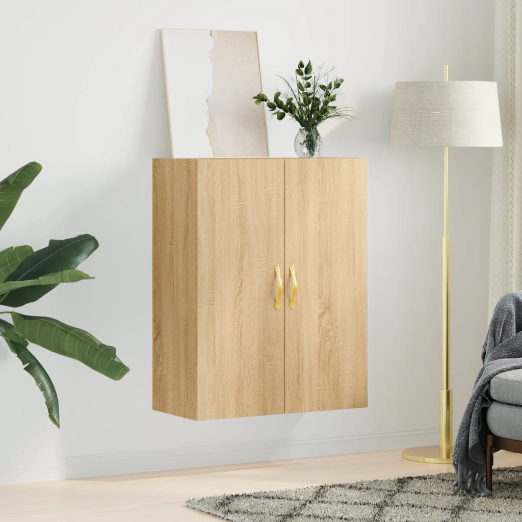 vidaXL Dulap TV montat pe perete, stejar sonoma, 69,5x34x90 cm