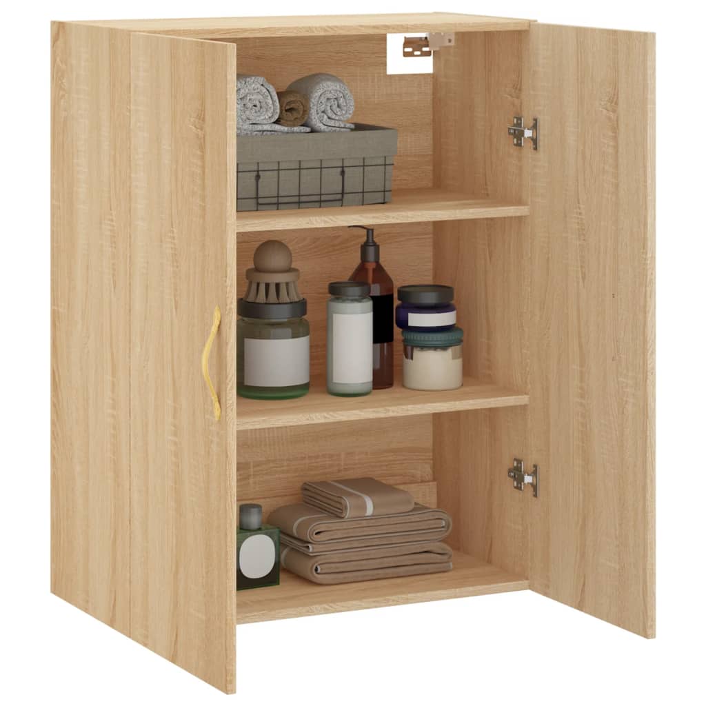 vidaXL Dulap TV montat pe perete, stejar sonoma, 69,5x34x90 cm