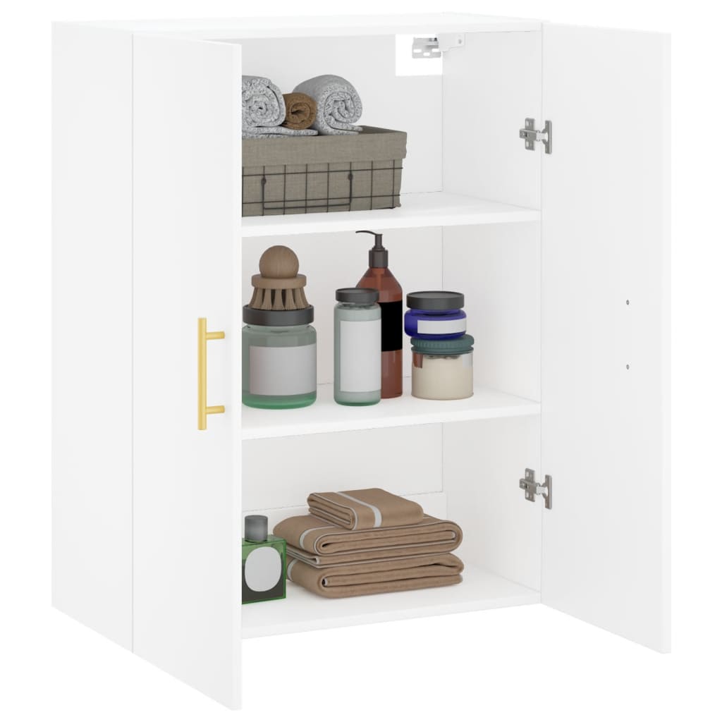 vidaXL Dulap cu montaj pe perete, alb, 69,5x34x90 cm vidaXL Dulap cu montaj pe perete, alb, 69,5x34x90 cm