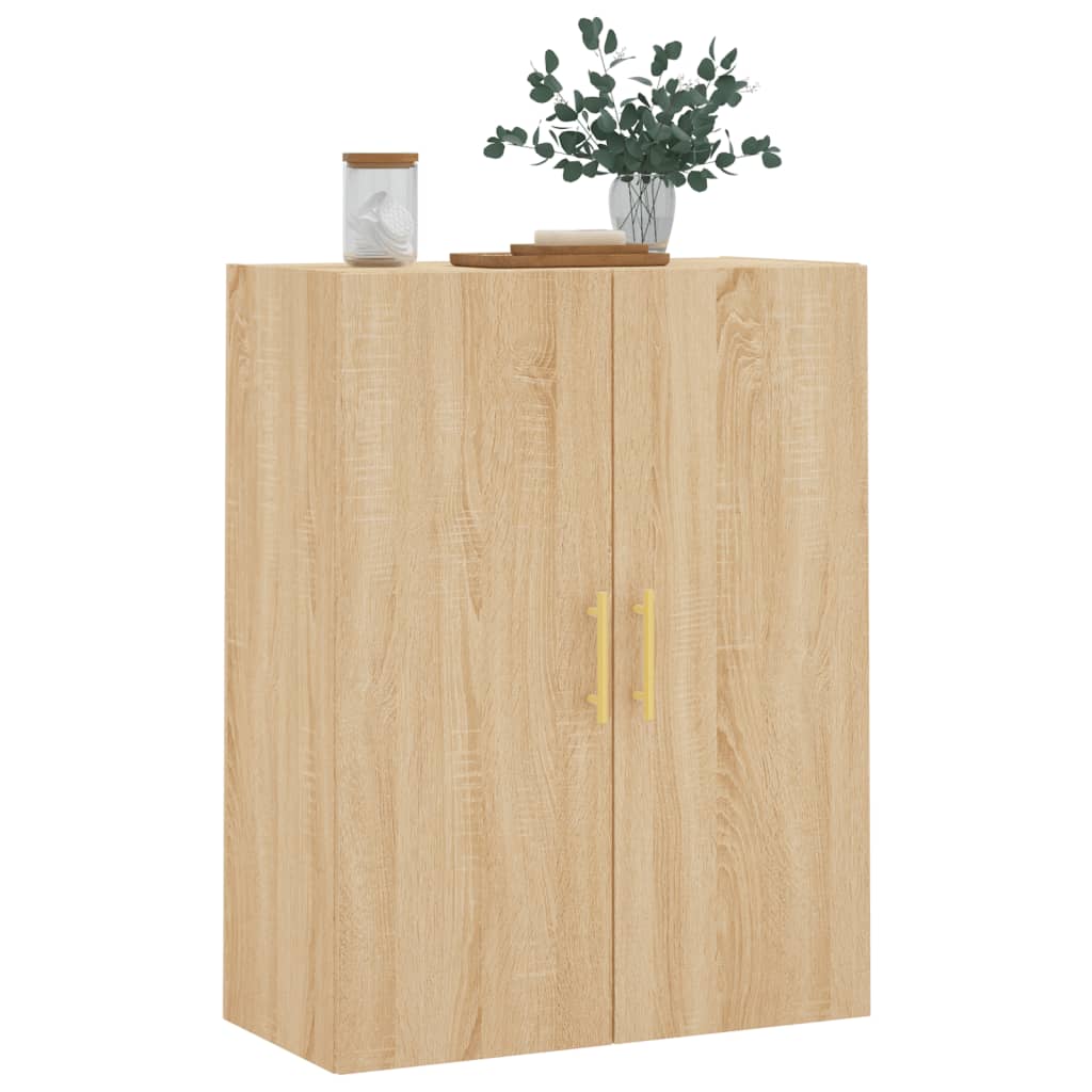 vidaXL Dulap TV montat pe perete, stejar sonoma, 69,5x34x90 cm