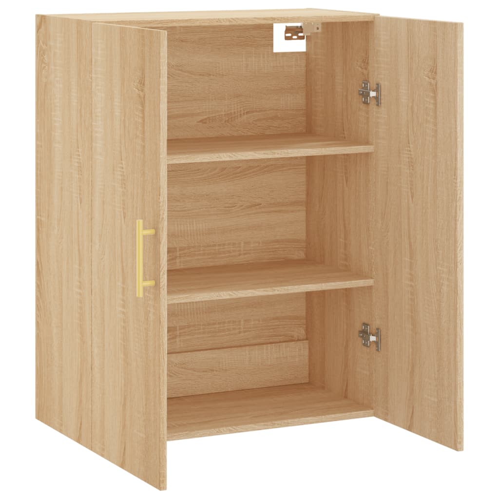 vidaXL Dulap TV montat pe perete, stejar sonoma, 69,5x34x90 cm