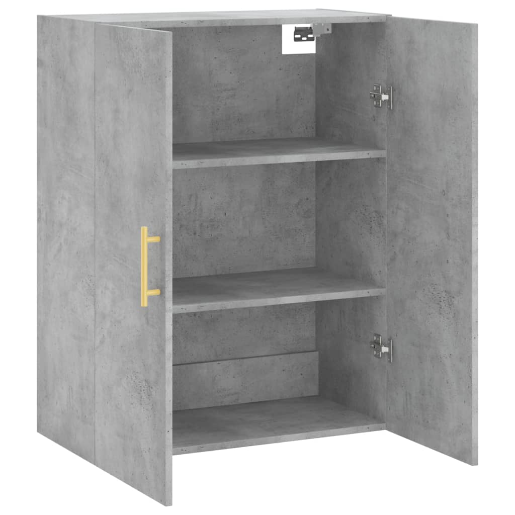 vidaXL Dulap cu montaj pe perete, gri beton, 69,5x34x90 cm