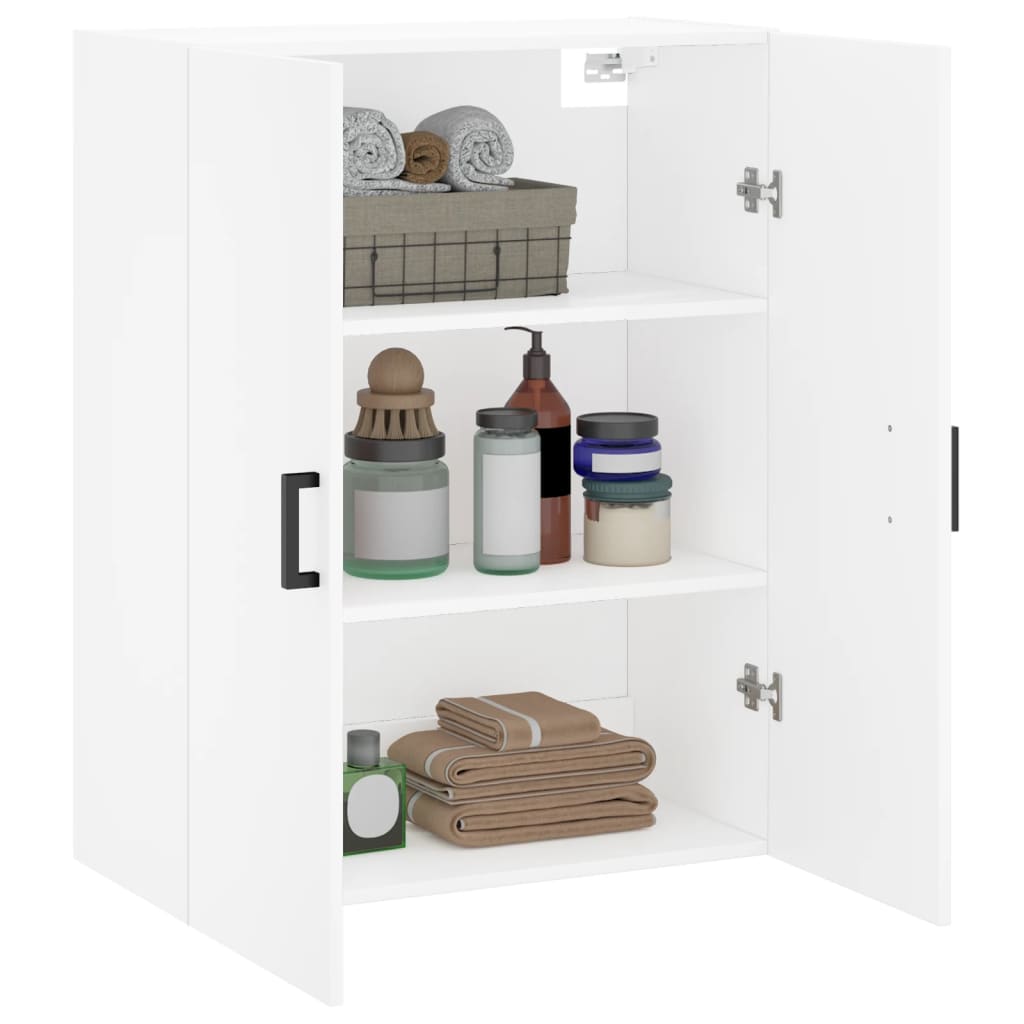 vidaXL Dulap cu montaj pe perete, alb, 69,5x34x90 cm vidaXL Dulap cu montaj pe perete, alb, 69,5x34x90 cm