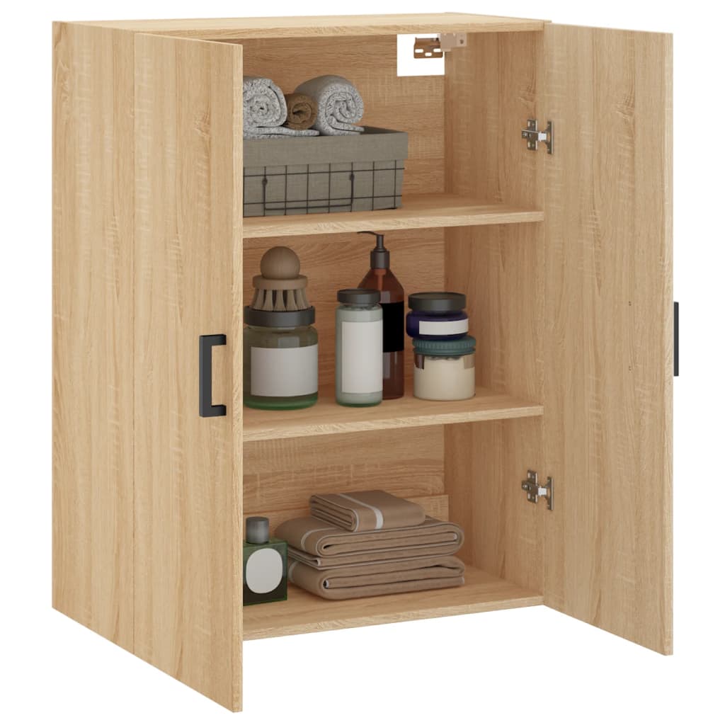 vidaXL Dulap TV montat pe perete, stejar sonoma, 69,5x34x90 cm vidaXL Dulap TV montat pe perete, stejar sonoma, 69,5x34x90 cm