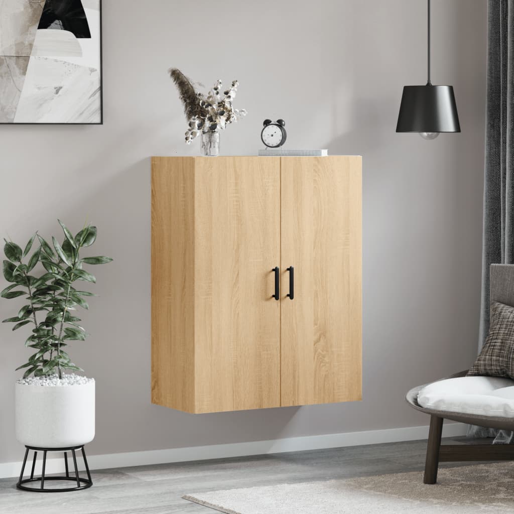 vidaXL Dulap TV montat pe perete, stejar sonoma, 69,5x34x90 cm vidaXL Dulap TV montat pe perete, stejar sonoma, 69,5x34x90 cm