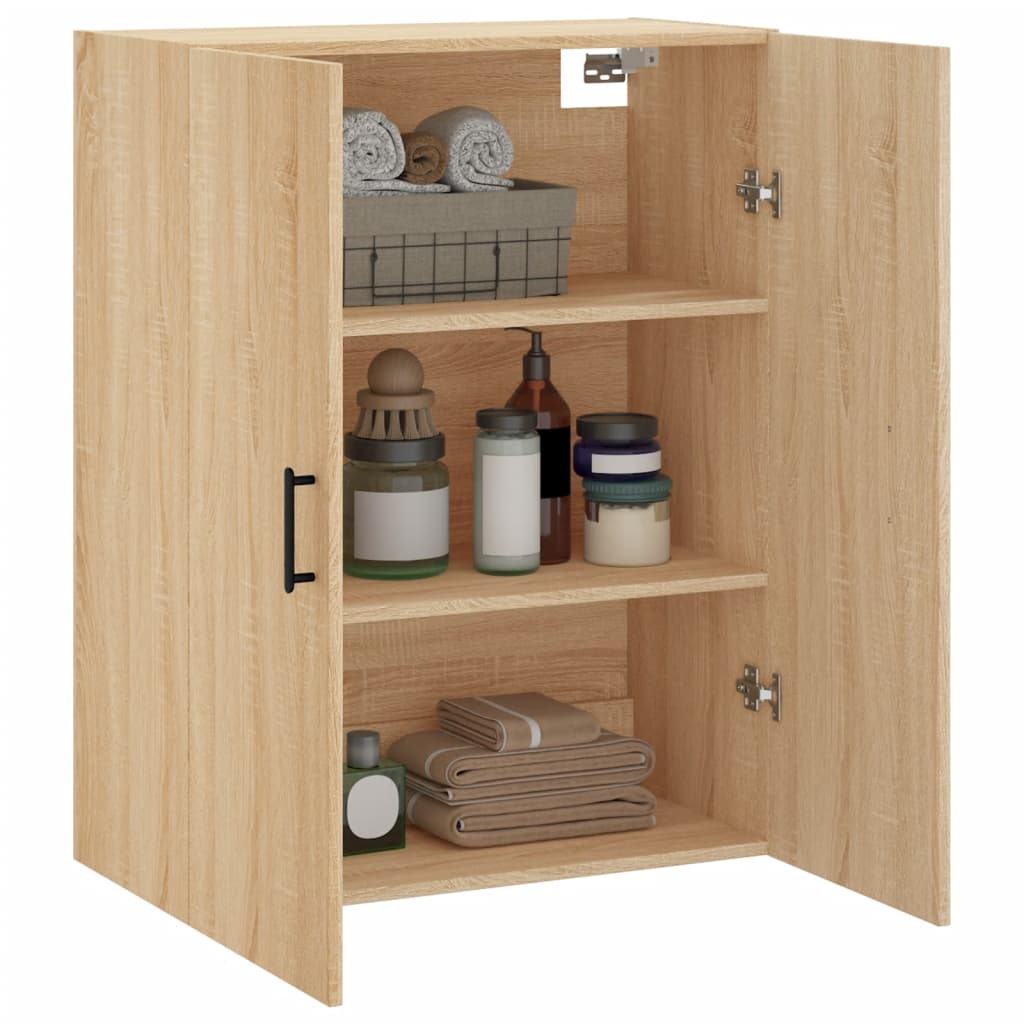 vidaXL Dulap TV montat pe perete, stejar sonoma, 69,5x34x90 cm vidaXL Dulap TV montat pe perete, stejar sonoma, 69,5x34x90 cm