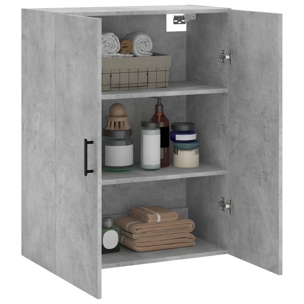 vidaXL Dulap cu montaj pe perete, gri beton, 69,5x34x90 cm vidaXL Dulap cu montaj pe perete, gri beton, 69,5x34x90 cm