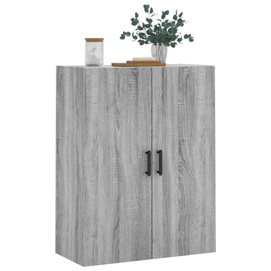 vidaXL Dulap montat pe perete, gri sonoma, 69,5x34x90 cm