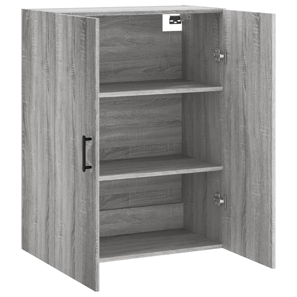 vidaXL Dulap montat pe perete, gri sonoma, 69,5x34x90 cm