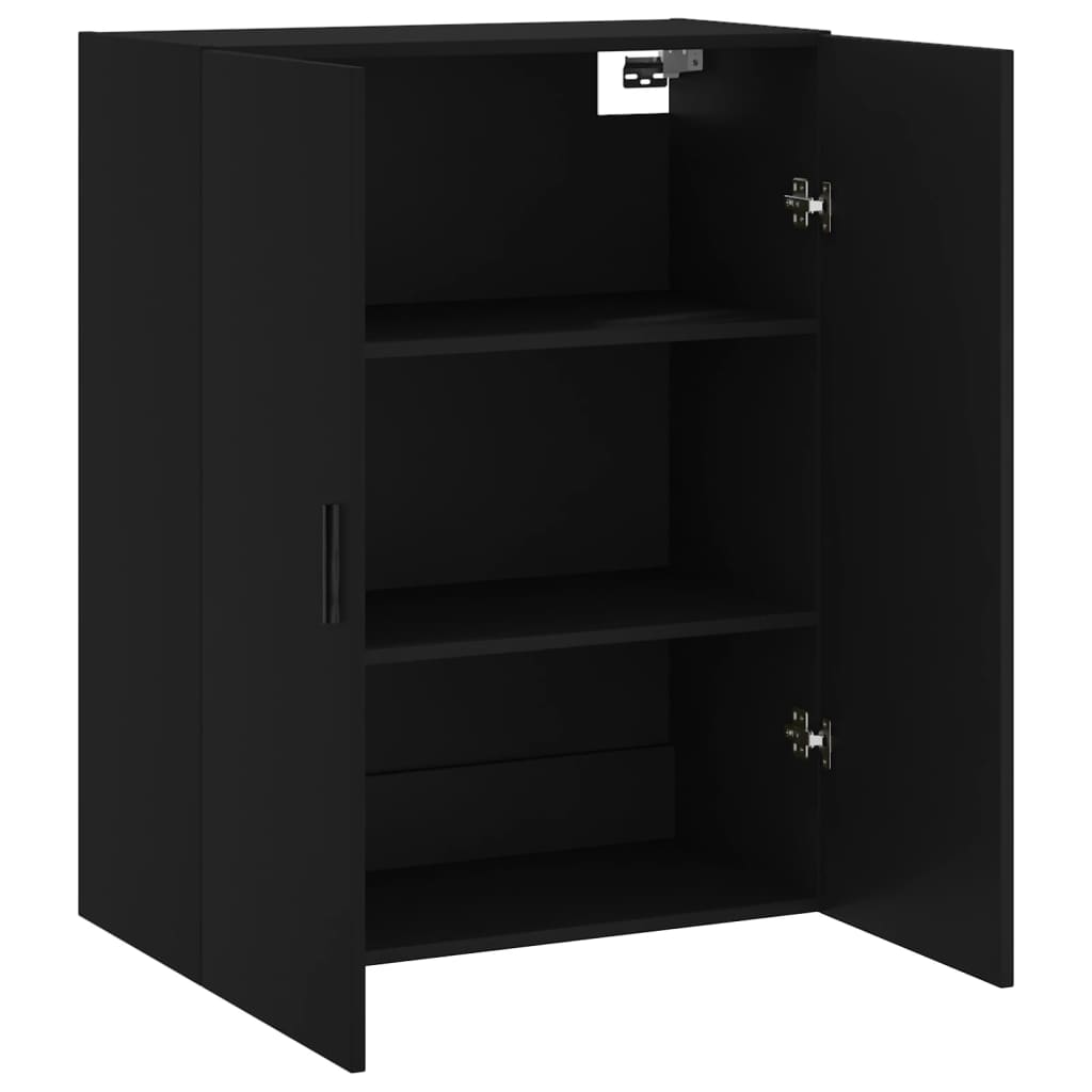 vidaXL Dulap cu montaj pe perete, negru, 69,5x34x90 cm