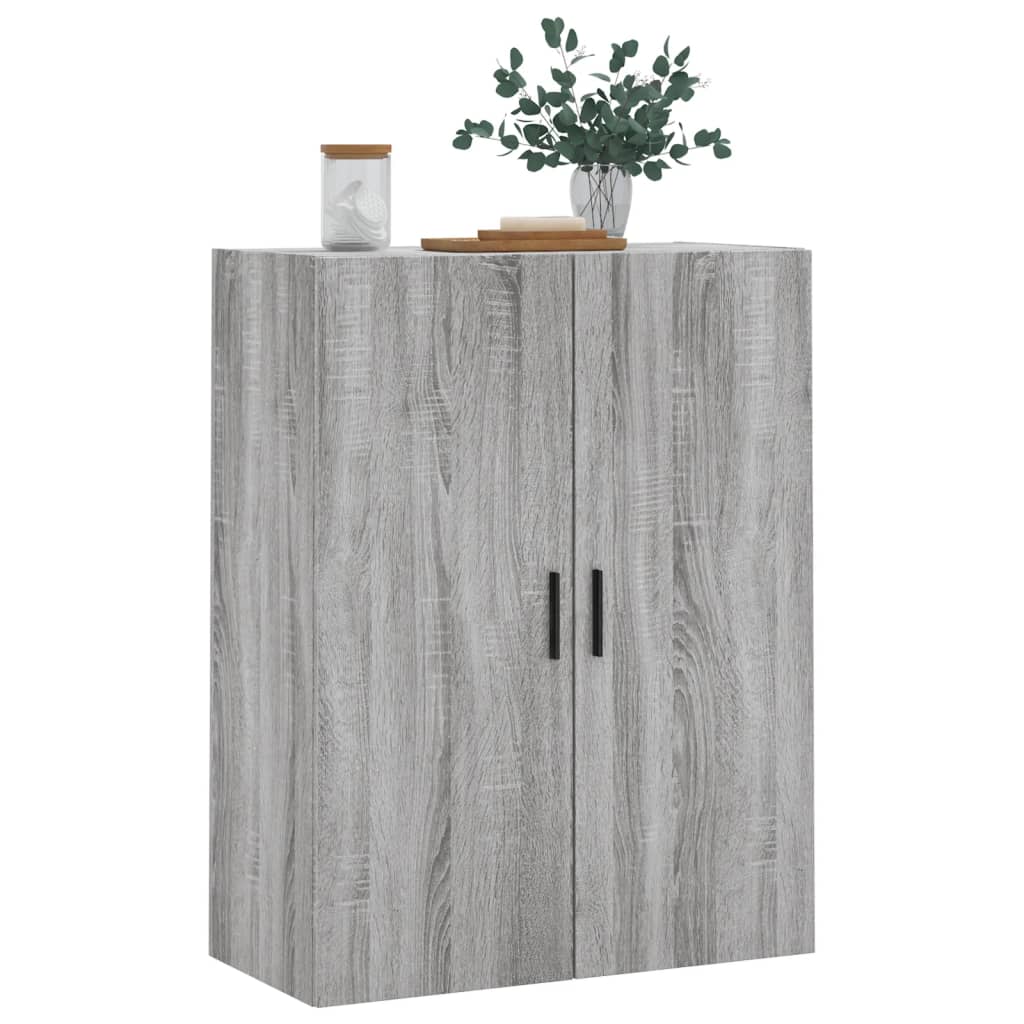 vidaXL Dulap montat pe perete, gri sonoma, 69,5x34x90 cm