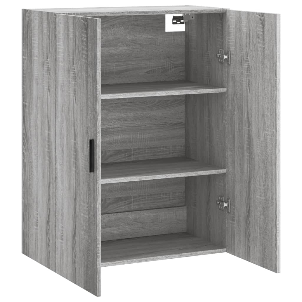 vidaXL Dulap montat pe perete, gri sonoma, 69,5x34x90 cm