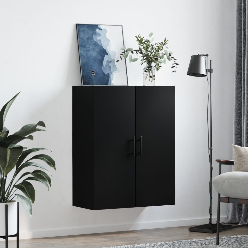 vidaXL Dulap cu montaj pe perete, negru, 69,5x34x90 cm vidaXL Dulap cu montaj pe perete, negru, 69,5x34x90 cm