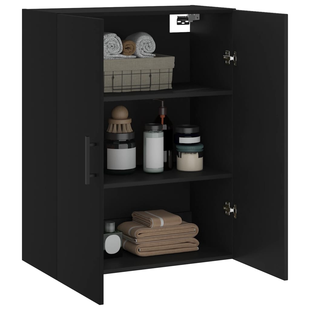 vidaXL Dulap cu montaj pe perete, negru, 69,5x34x90 cm vidaXL Dulap cu montaj pe perete, negru, 69,5x34x90 cm