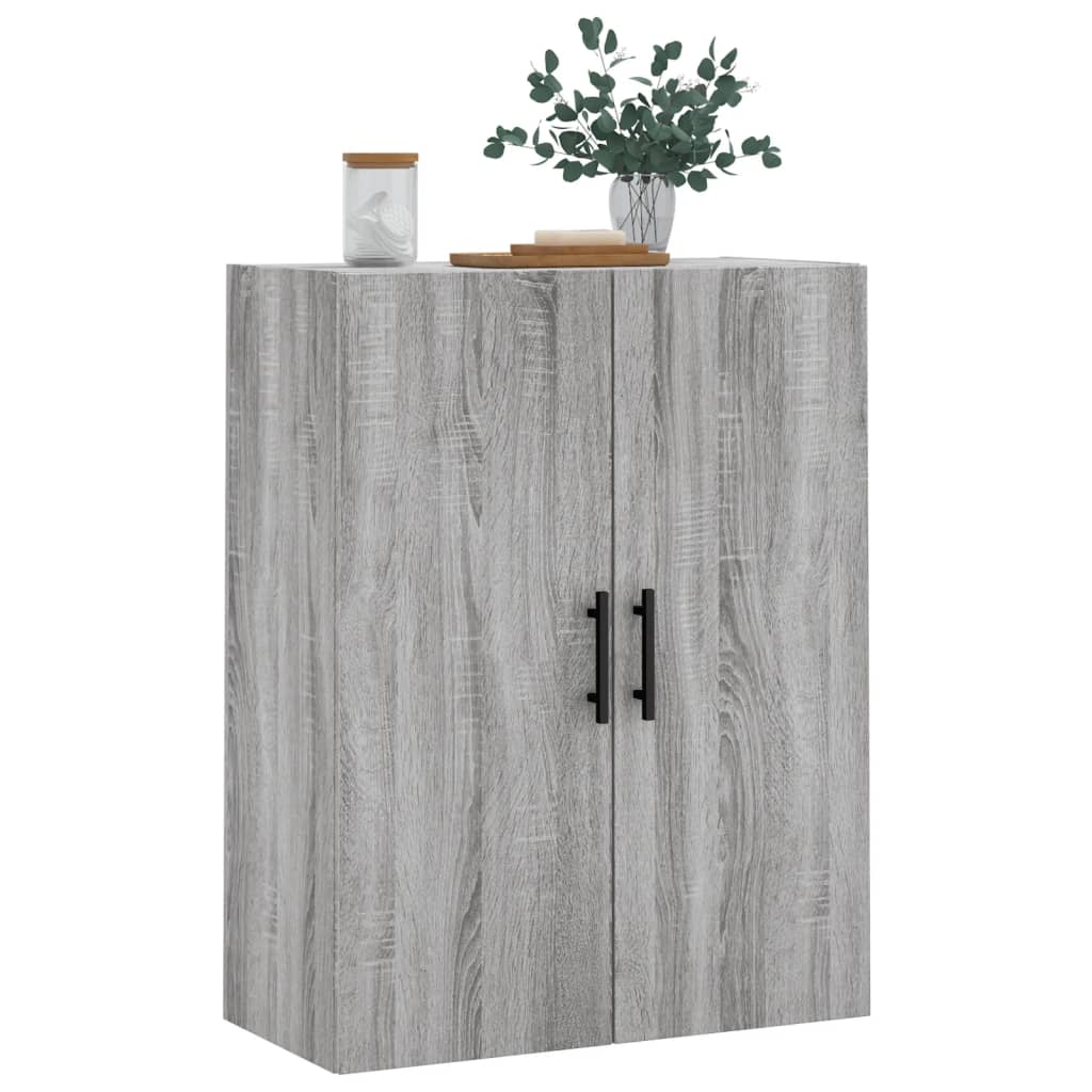 vidaXL Dulap montat pe perete, gri sonoma, 69,5x34x90 cm