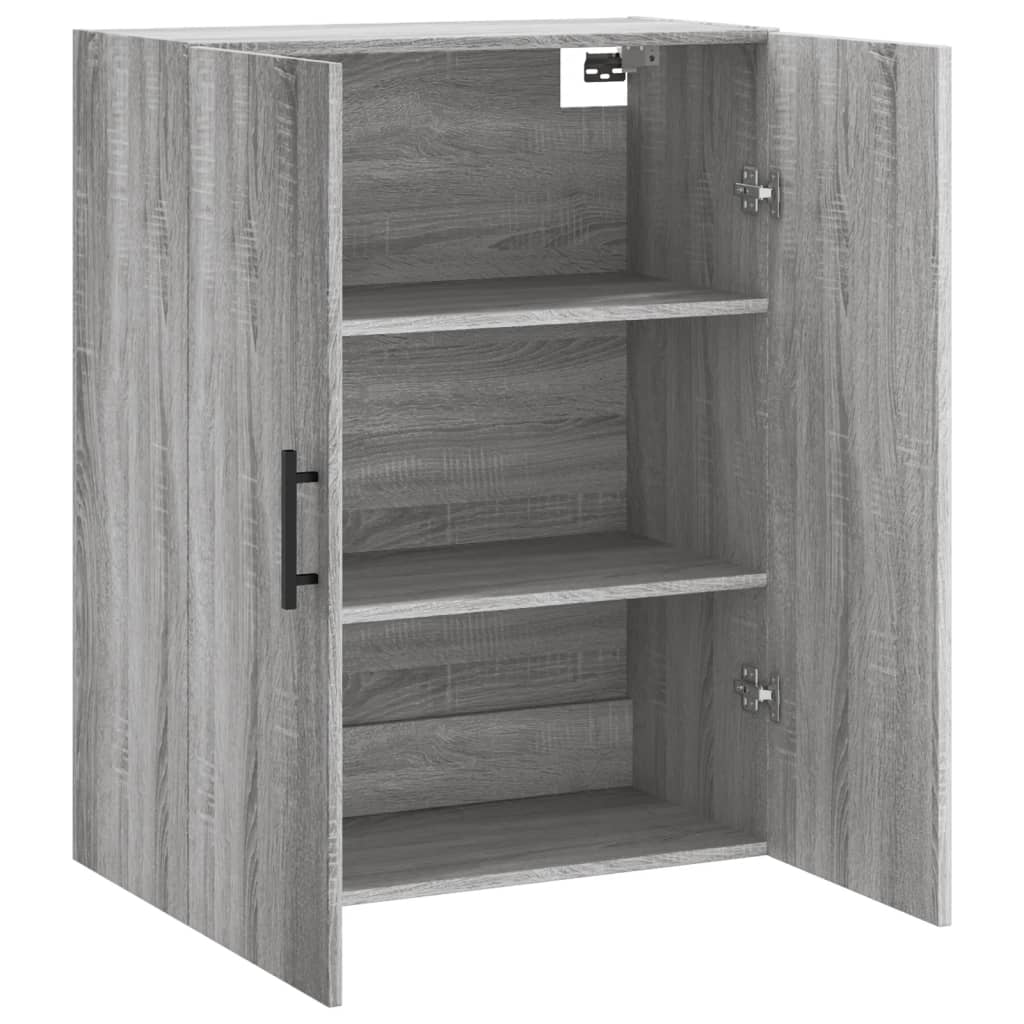 vidaXL Dulap montat pe perete, gri sonoma, 69,5x34x90 cm