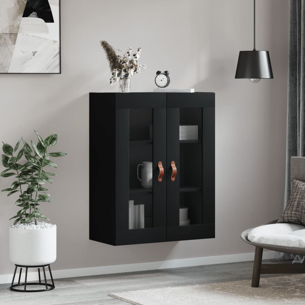vidaXL Dulap cu montaj pe perete, negru, 69,5x34x90 cm vidaXL Dulap cu montaj pe perete, negru, 69,5x34x90 cm