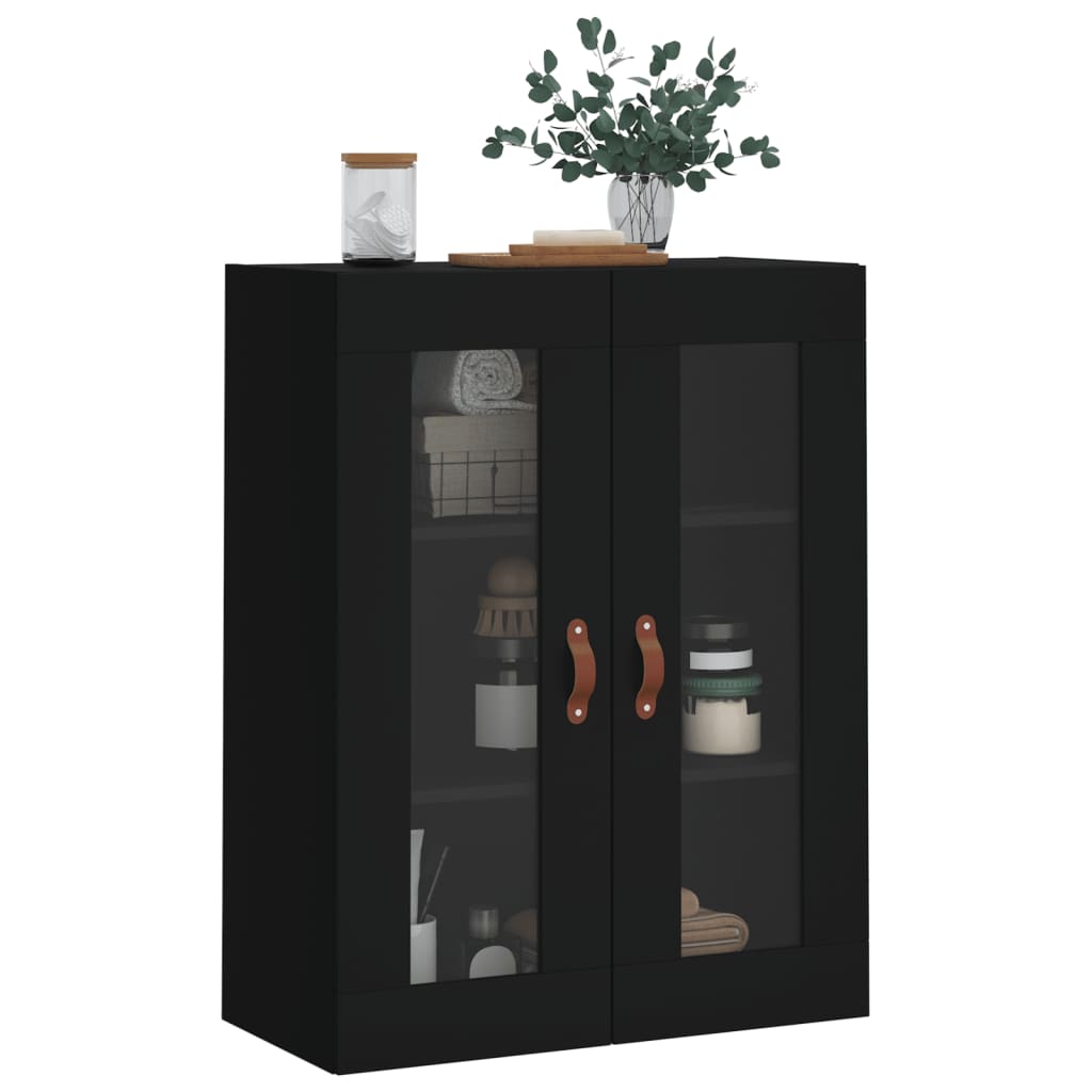 vidaXL Dulap cu montaj pe perete, negru, 69,5x34x90 cm vidaXL Dulap cu montaj pe perete, negru, 69,5x34x90 cm