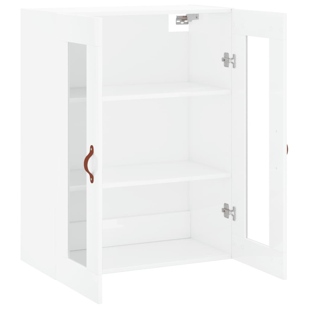 vidaXL Dulap cu montaj pe perete, alb extralucios, 69,5x34x90 cm vidaXL Dulap cu montaj pe perete, alb extralucios, 69,5x34x90 cm