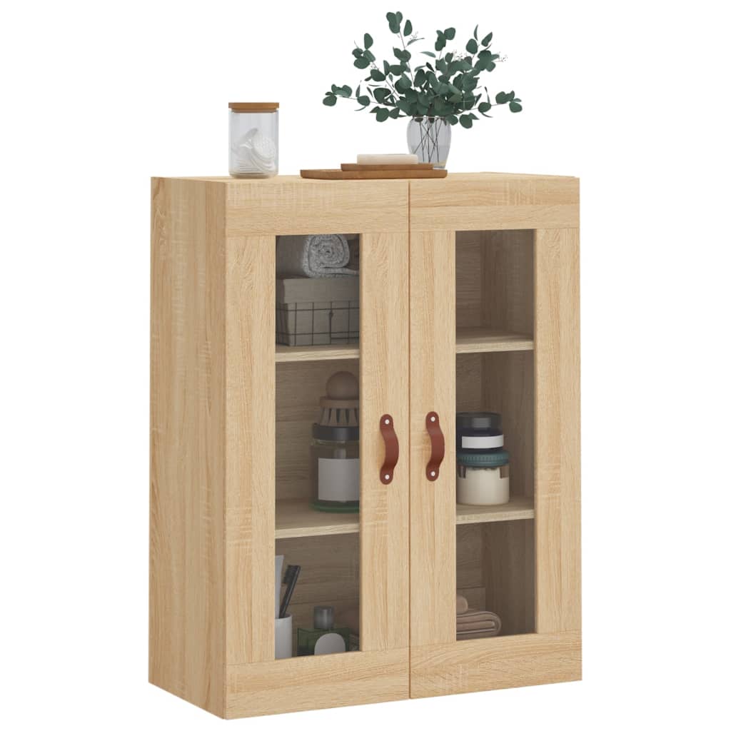 vidaXL Dulap TV montat pe perete, stejar sonoma, 69,5x34x90 cm
