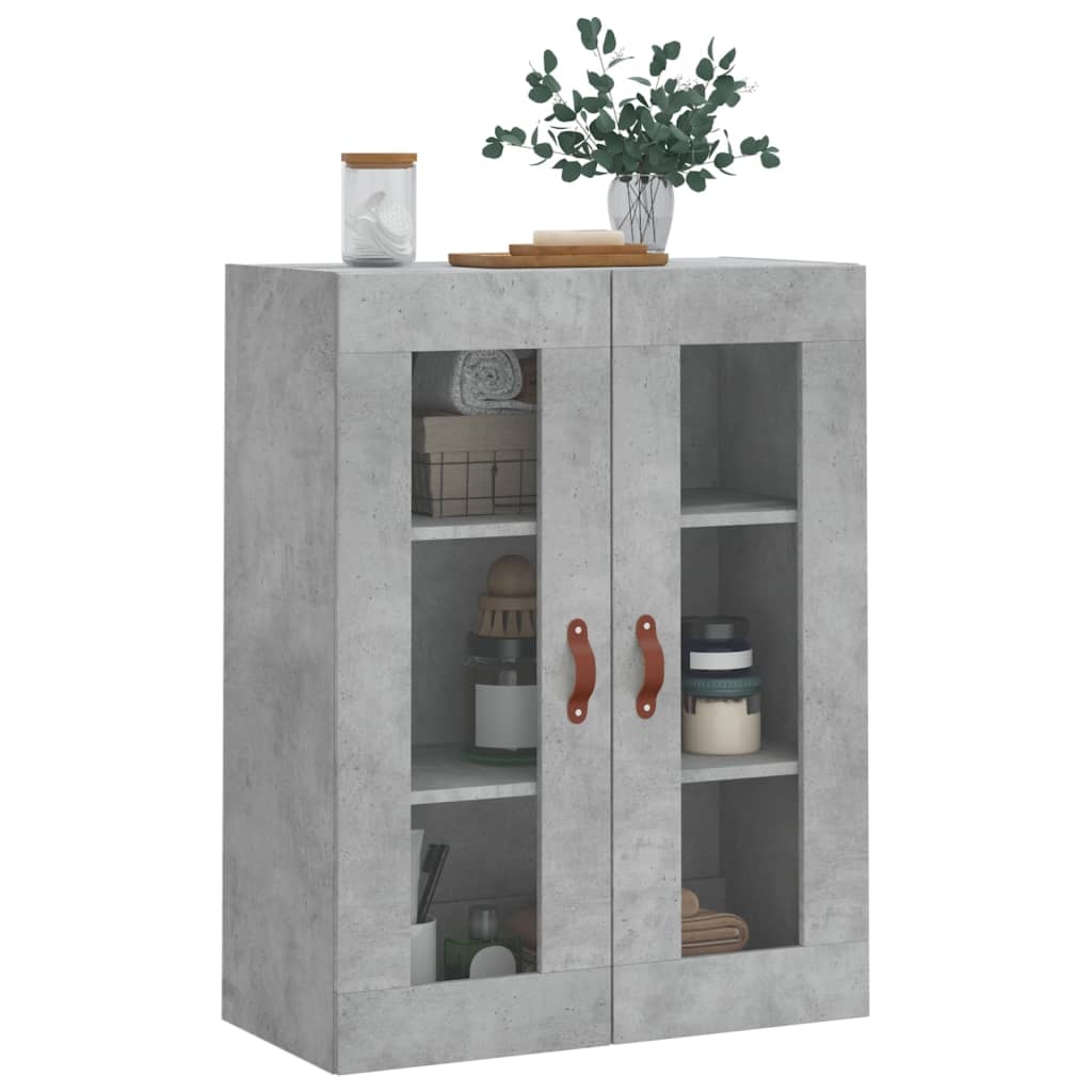 vidaXL Dulap cu montaj pe perete, gri beton, 69,5x34x90 cm