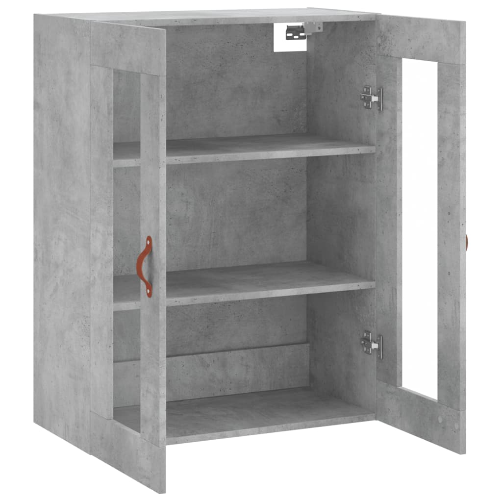 vidaXL Dulap cu montaj pe perete, gri beton, 69,5x34x90 cm