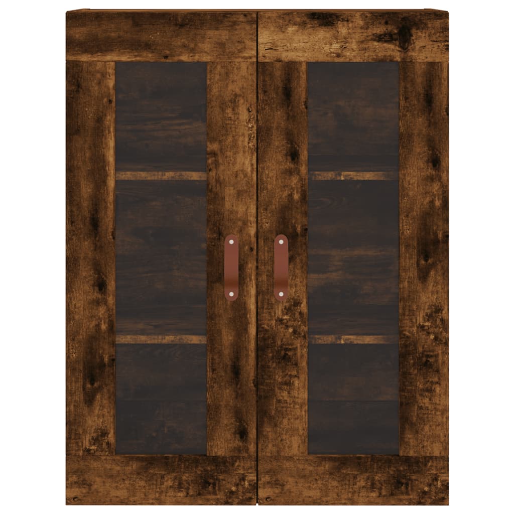 vidaXL Dulap montat pe perete, stejar fumuriu, 69,5x34x90 cm