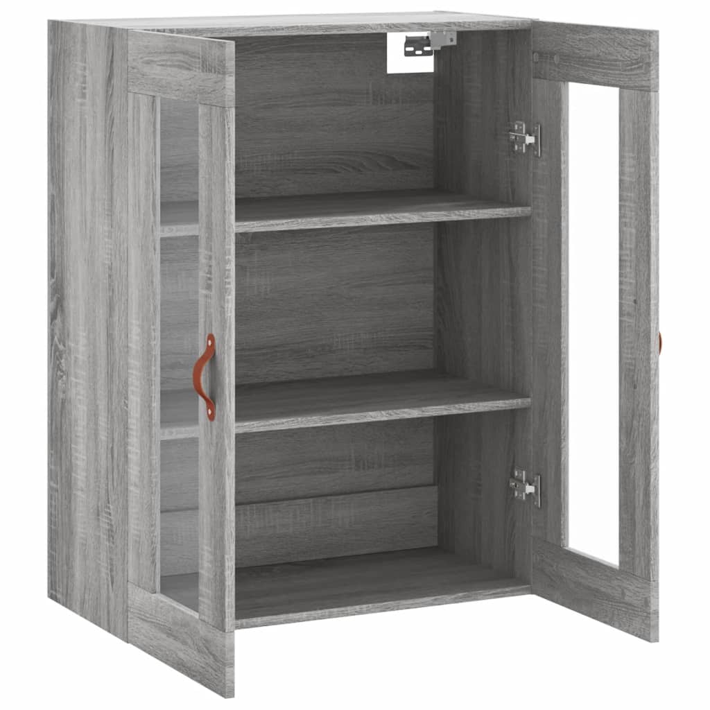 vidaXL Dulap montat pe perete, gri sonoma, 69,5x34x90 cm