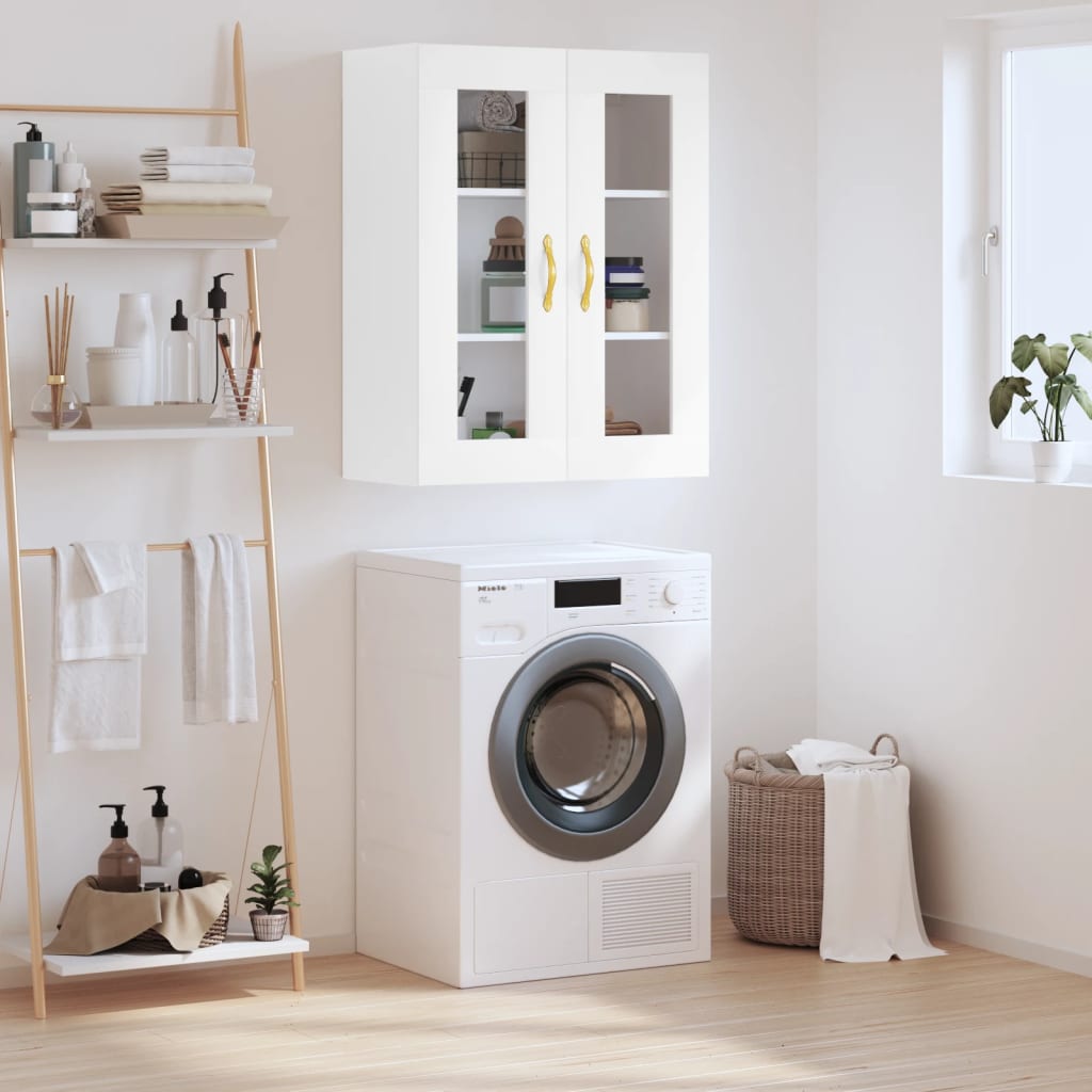 vidaXL Dulap cu montaj pe perete, alb, 69,5x34x90 cm vidaXL Dulap cu montaj pe perete, alb, 69,5x34x90 cm