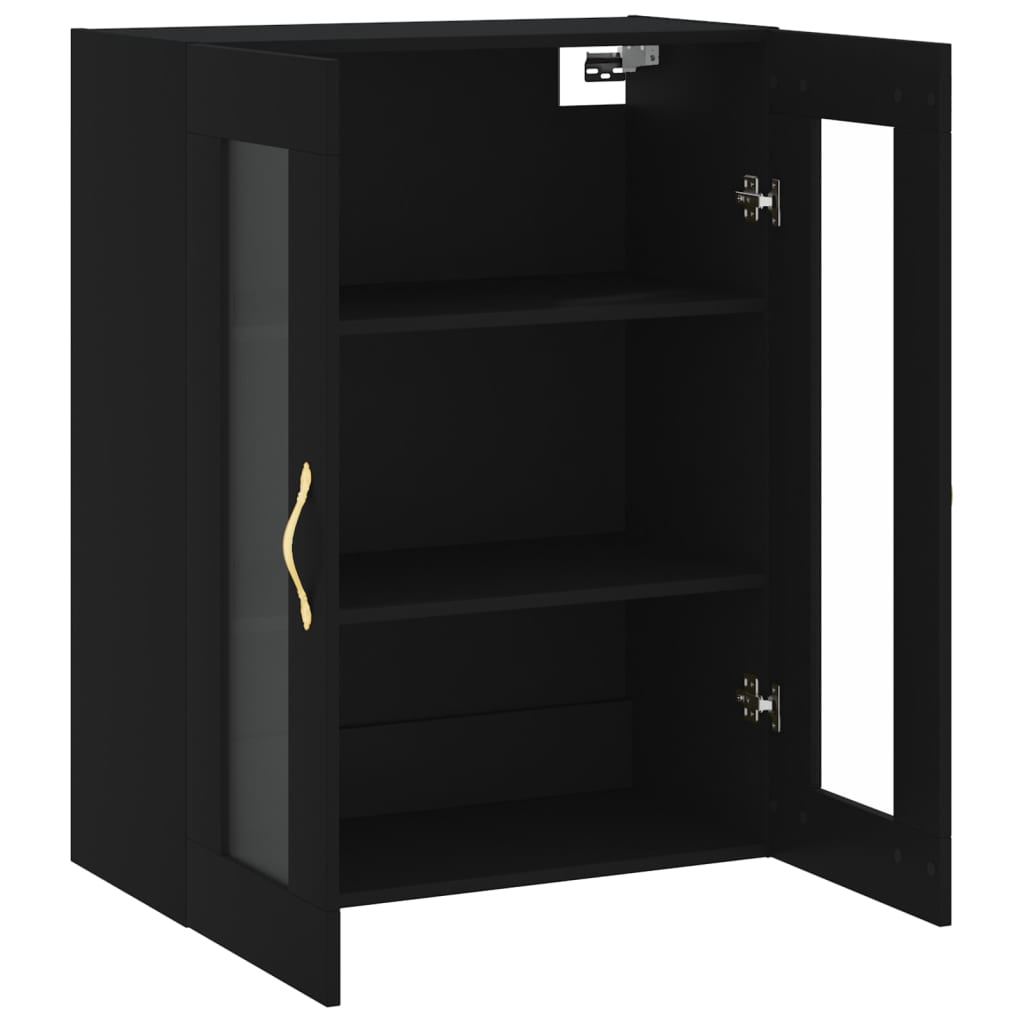 vidaXL Dulap cu montaj pe perete, negru, 69,5x34x90 cm vidaXL Dulap cu montaj pe perete, negru, 69,5x34x90 cm