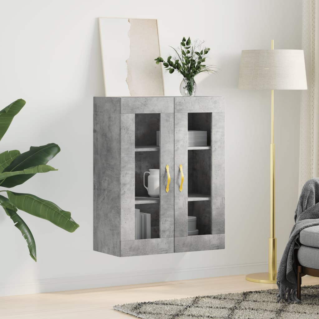 vidaXL Dulap cu montaj pe perete, gri beton, 69,5x34x90 cm vidaXL Dulap cu montaj pe perete, gri beton, 69,5x34x90 cm