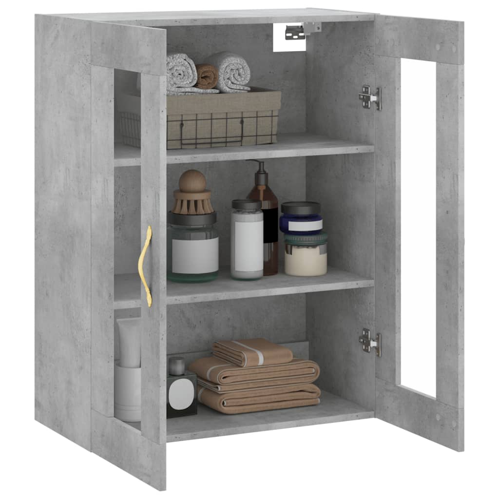 vidaXL Dulap cu montaj pe perete, gri beton, 69,5x34x90 cm vidaXL Dulap cu montaj pe perete, gri beton, 69,5x34x90 cm