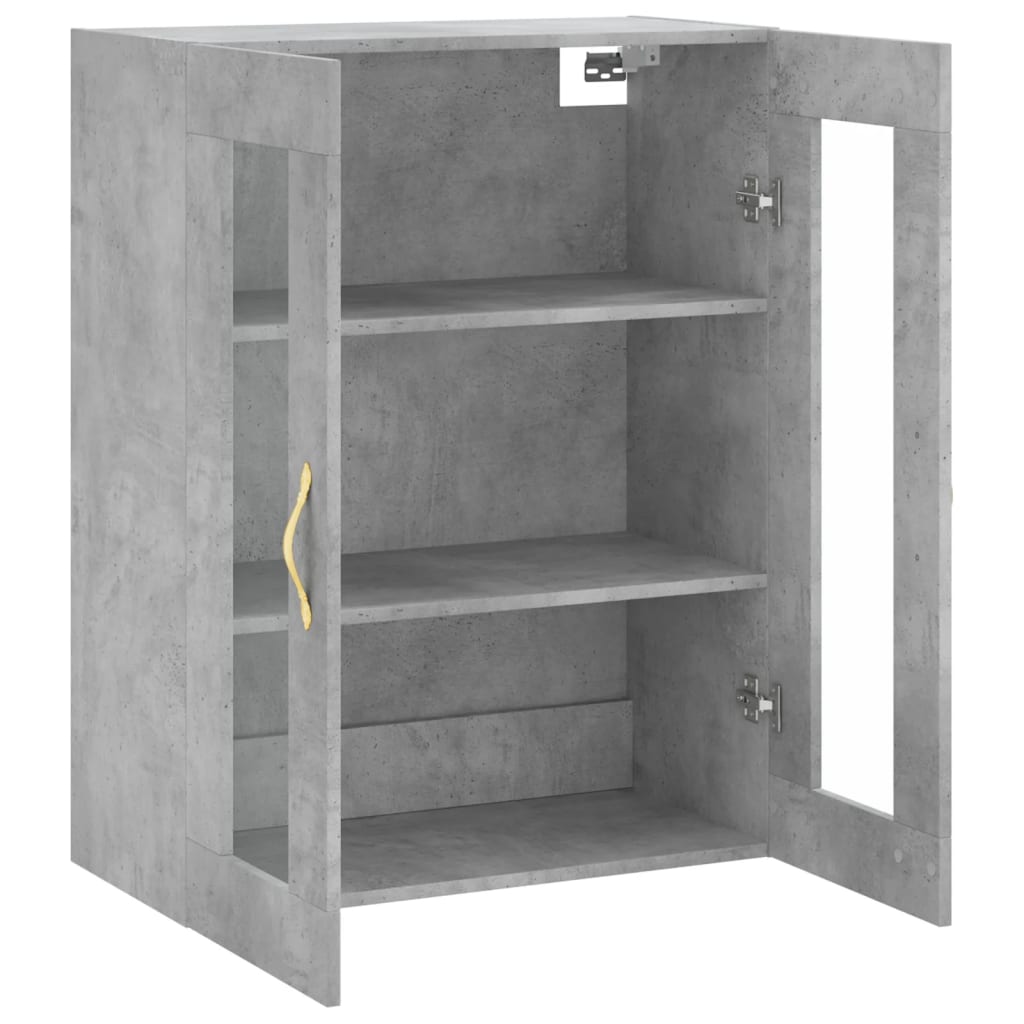 vidaXL Dulap cu montaj pe perete, gri beton, 69,5x34x90 cm vidaXL Dulap cu montaj pe perete, gri beton, 69,5x34x90 cm