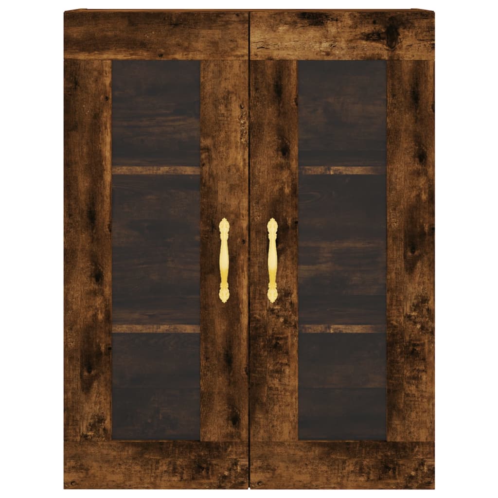 vidaXL Dulap montat pe perete, stejar fumuriu, 69,5x34x90 cm