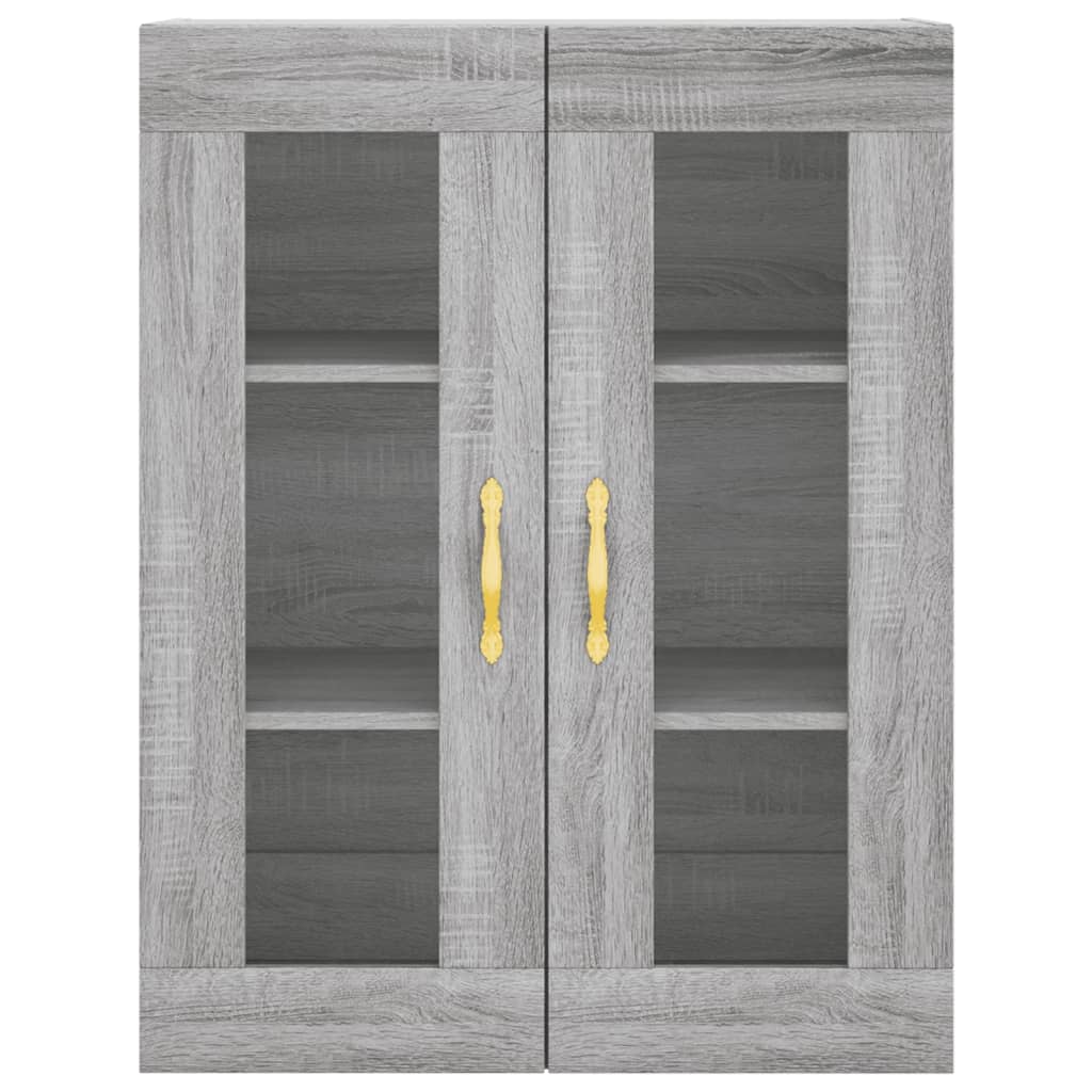 vidaXL Dulap montat pe perete, gri sonoma, 69,5x34x90 cm