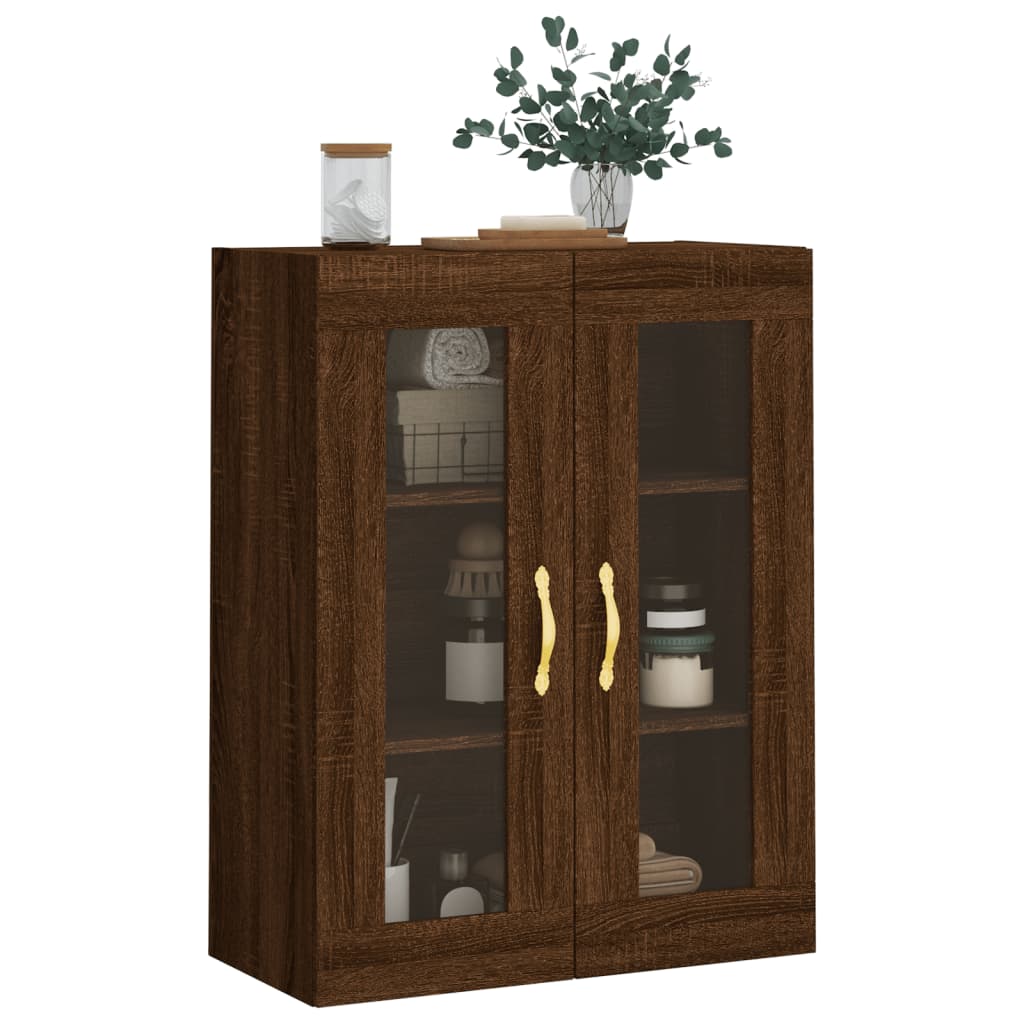 vidaXL Dulap montat pe perete, stejar maro, 69,5x34x90 cm vidaXL Dulap montat pe perete, stejar maro, 69,5x34x90 cm