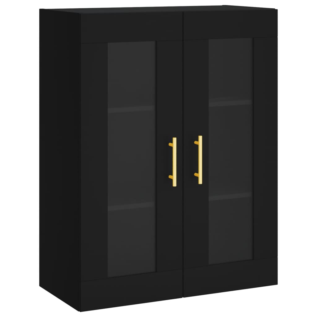 vidaXL Dulap cu montaj pe perete, negru, 69,5x34x90 cm vidaXL Dulap cu montaj pe perete, negru, 69,5x34x90 cm