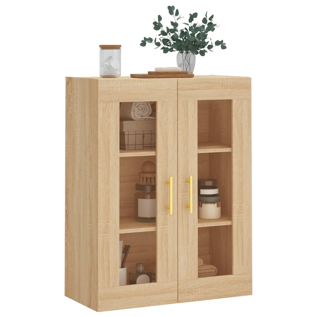 vidaXL Dulap TV montat pe perete, stejar sonoma, 69,5x34x90 cm