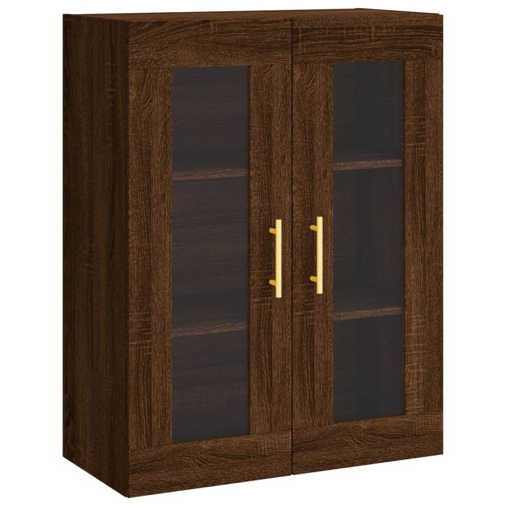 vidaXL Dulap montat pe perete, stejar maro, 69,5x34x90 cm