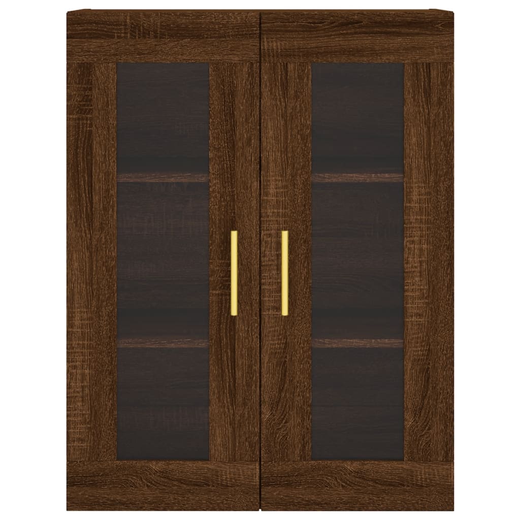 vidaXL Dulap montat pe perete, stejar maro, 69,5x34x90 cm