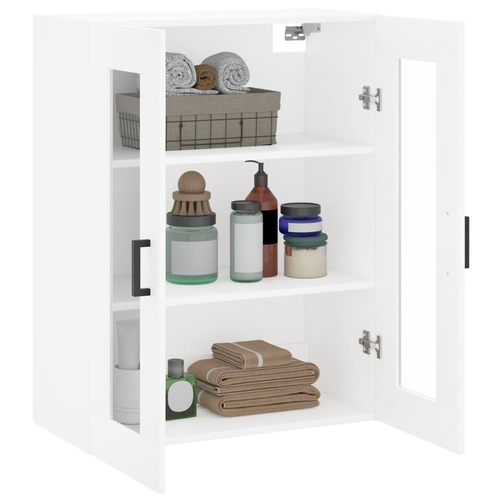 vidaXL Dulap cu montaj pe perete, alb, 69,5x34x90 cm vidaXL Dulap cu montaj pe perete, alb, 69,5x34x90 cm