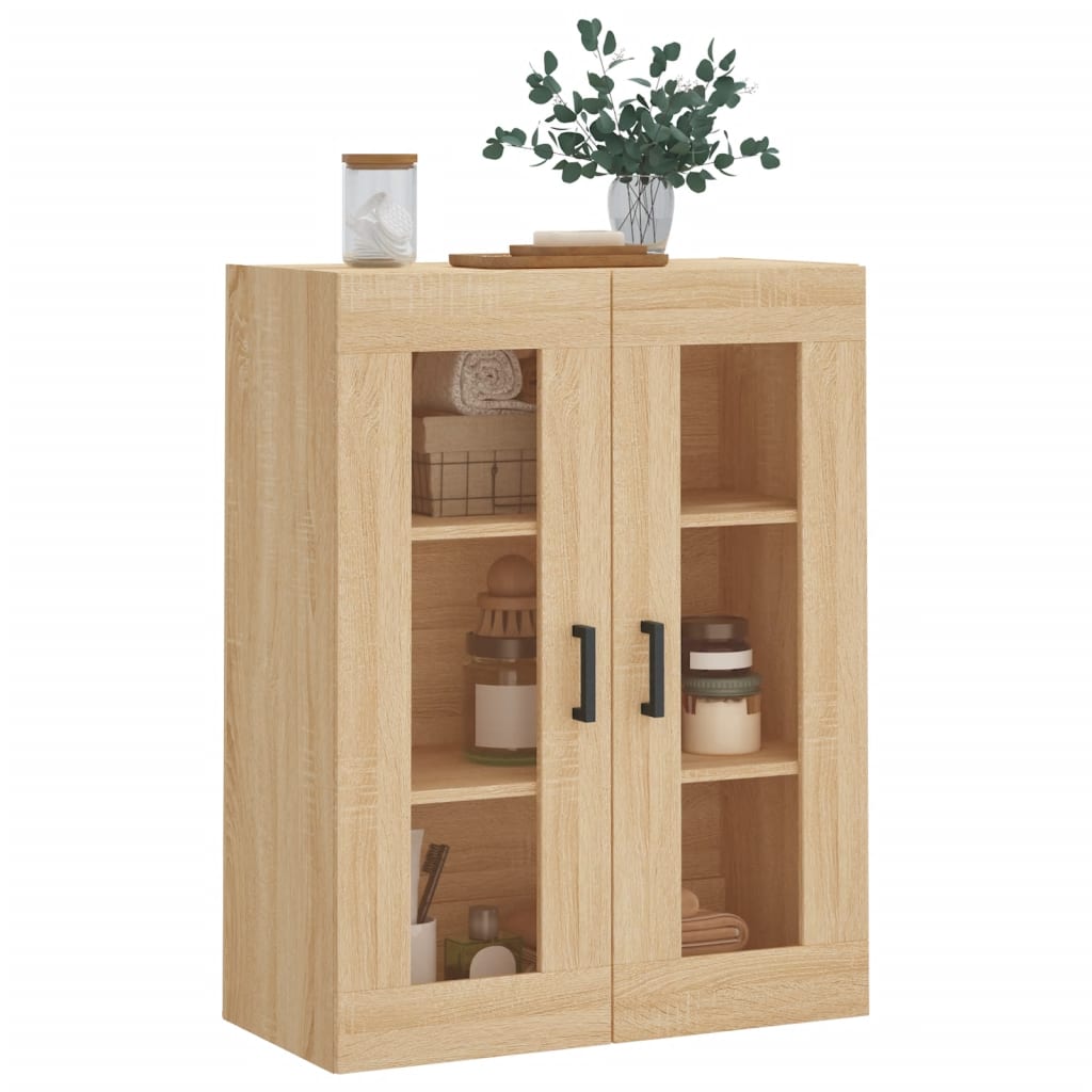 vidaXL Dulap TV montat pe perete, stejar sonoma, 69,5x34x90 cm
