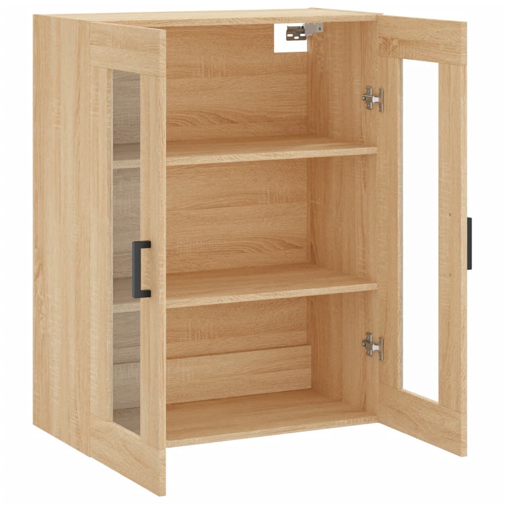 vidaXL Dulap TV montat pe perete, stejar sonoma, 69,5x34x90 cm