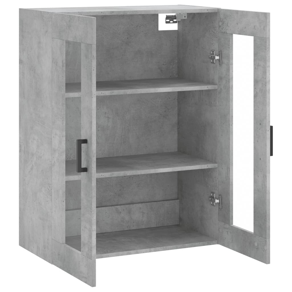 vidaXL Dulap cu montaj pe perete, gri beton, 69,5x34x90 cm vidaXL Dulap cu montaj pe perete, gri beton, 69,5x34x90 cm