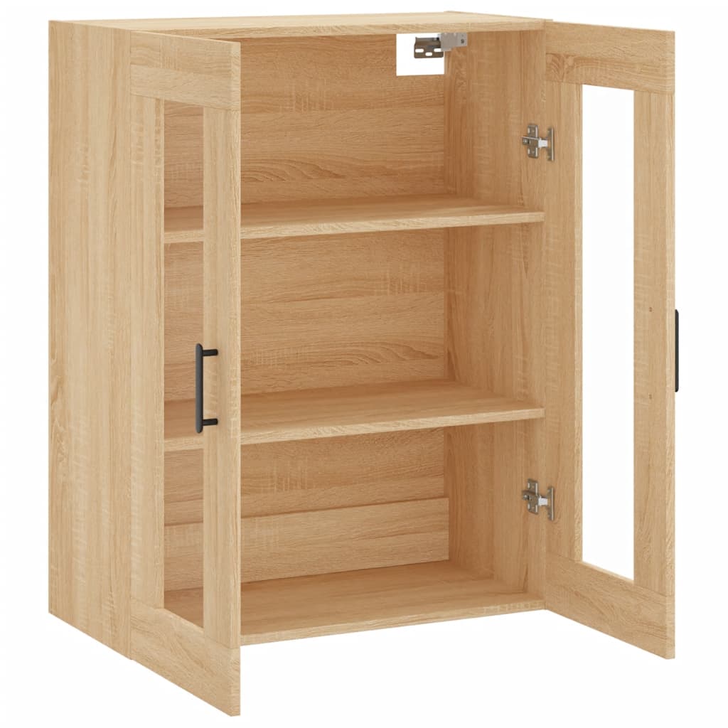 vidaXL Dulap TV montat pe perete, stejar sonoma, 69,5x34x90 cm
