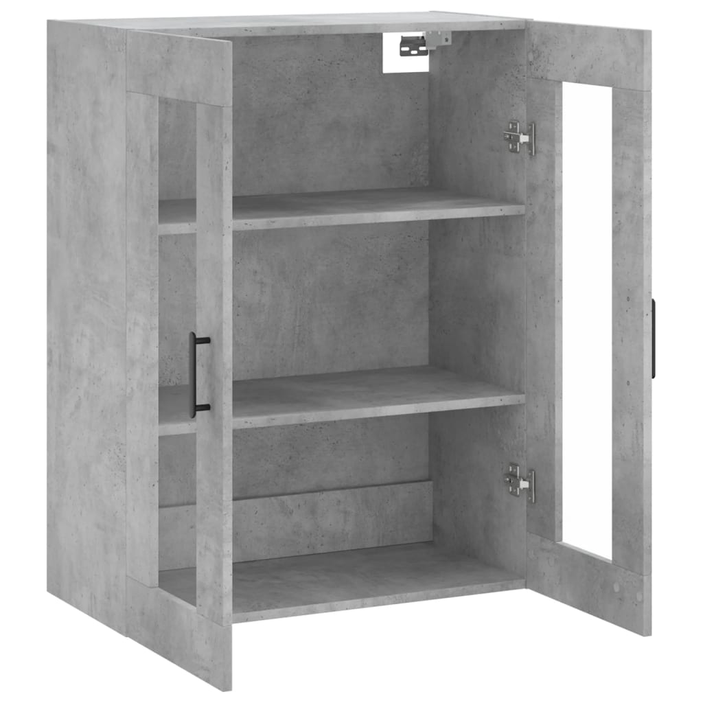 vidaXL Dulap cu montaj pe perete, gri beton, 69,5x34x90 cm vidaXL Dulap cu montaj pe perete, gri beton, 69,5x34x90 cm