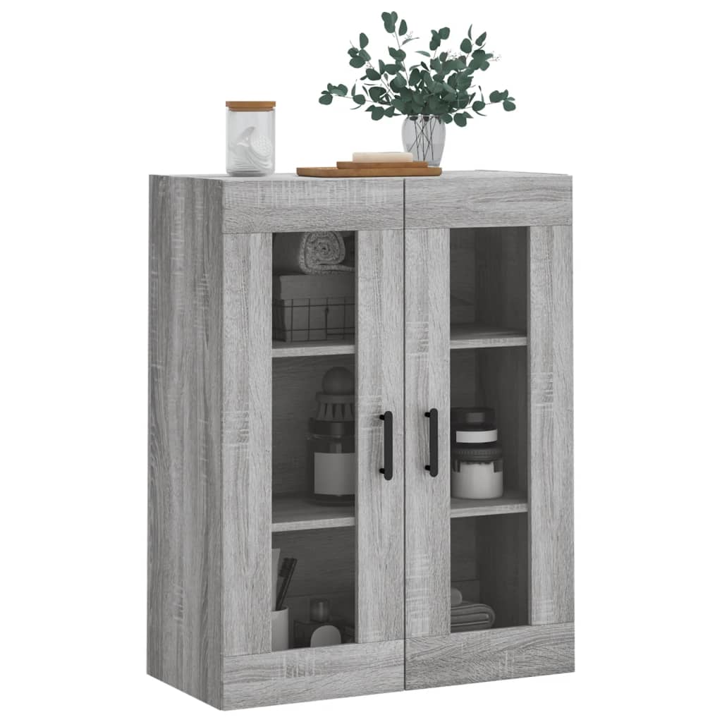 vidaXL Dulap montat pe perete, gri sonoma, 69,5x34x90 cm