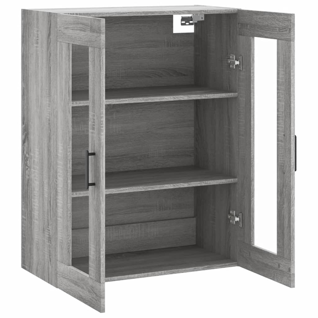 vidaXL Dulap montat pe perete, gri sonoma, 69,5x34x90 cm